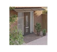 vidaXL Auvent de Porte, Marquise Solaire avec Support, Abri Protection contre Pluie, Banne Entrée Porte Patio, Noir 350x75 153593