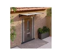 Vidaxl Auvent De Porte Noir Et Transparent 199x90 Cm Polycarbonate