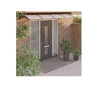 vidaXL Auvent de porte Marquise solaire 153591 – Polycarbonate 350x75 cm – Noir/Transparent