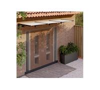 vidaXL Auvent de porte 358,5x90 cm Polycarbonate Noir et transparent