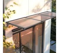 Auvent de porte personnalisable résistant aux UV - Design élégant avec protection UV à 99 % contre la pluie et la neige - Pour porte d'entrée, plusieurs couleurs disponibles (120 x 130 cm)