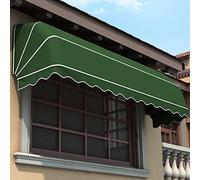 Auvent de porte pliable entièrement assemblé avec cadre en aluminium avec toile en tissu résistant aux UV et à la pluie pour terrasse extérieure, restaurant, dépanneur