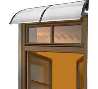 Auvent de porte, protection contre les intempéries, design transparent, style moderne