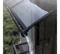 Auvent de porte résistant aux intempéries - 45 x 80 cm - Polycarbonate et aluminium - Protection d'entrée élégante - Installation facile - Protection contre la pluie et la neige pour améliorer