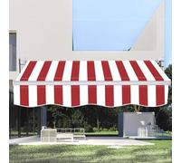 Auvent de porte rétractable manuel en aluminium, résistant aux intempéries, protection contre la pluie et la neige, pare-soleil pour fenêtre et entrée (3,1 x 3,5 m) - Parfait pour les espaces