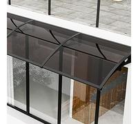 Auvent de porte teinté, auvent de porte fenêtre en polycarbonate, abri contre la pluie, design moderne arqué, support en alliage d'aluminium, auvent de toiture, bricolage, porte d'entrée, fenêtre, cou