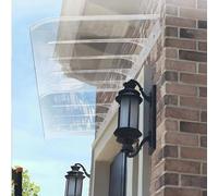 Auvent de porte transparent en polycarbonate imperméable avec grand évier pour terrasse et jardin