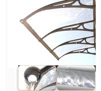 Auvent de porte transparent en polycarbonate imperméable avec grand évier pour terrasse et jardin