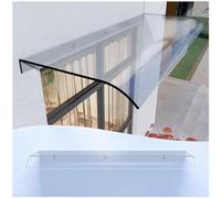 Auvent de porte transparent en polycarbonate - Protection contre la pluie - Pare-soleil incurvé - Abri extérieur invisible pour portes, terrasses et toits - Design résistant aux intempéries