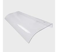 Auvent de porte transparent invisible en polycarbonate pour fenêtres, porches et balcons, 3,5 mm d'épaisseur, 40 x 60 cm, protection extérieure