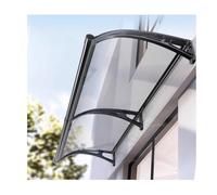 Auvent de porte transparent pour terrasse, entrée, résistant aux UV et à l'eau, 100 cm x 350 cm, parfait pour les terrasses et les vérandas