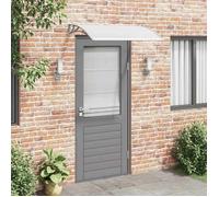 vidaXL Auvent de porte 120x80 cm – Polycarbonate gris/transparent – Anti-corrosion