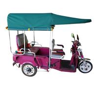 Auvent de protection pour tricycle électrique - Toile Oxford imperméable, bâche résistante à la pluie, accès facile pour les balades en extérieur, convient aux tricycles électriques de 100 x