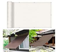 Auvent de protection UV 2,6 x 4,5 m - Bloque 95 % du soleil pour balcon, terrasse et jardin - Blanc - Avec cordes de montage pour fêtes et événements