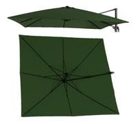 Auvent de rechange carré pour parasol de terrasse - Pour table cantilever - Vert - 3 m x 3 m