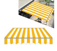 Auvent de rechange durable et rétractable à rayures pour fenêtre de terrasse de 2 m, 2,4 m, 3 m, 3,7 m, 4 m, 4,9 m, 6,1 m