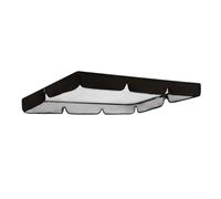 Auvent de rechange en tissu Oxford 190T pour balancelle d'extérieur standard avec double ou triple assise (noir)