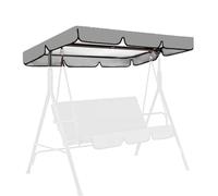 Auvent de rechange en tissu Oxford 210D pour balancelle de Hollywood, couverture imperméable pour parasol de 2 à 3 places dans jardin (gris, 162,6 x 114,3 cm)