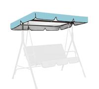 Auvent de rechange en tissu Oxford 210D pour balancelle de Hollywood, housse de pare-soleil imperméable pour 2 à 3 places, pour balancelle de jardin, terrasse, bleu ciel (188 x 132,1 cm)