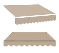 Auvent de rechange en tissu polyester 320 g/m² (sans cadre) - 4 x 3 m - Résistant aux UV - Durable - A02 A07