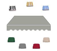Auvent de rechange imperméable et durable pour terrasse - 300 x 250 cm - Gris - 4 x 2,5 m