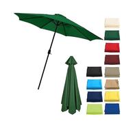 Auvent de rechange imperméable et résistant aux UV pour parasol de terrasse à 6/8 baleines - Housse épaisse pour parasol déporté ou suspendu - Idéal pour jardin, terrasse, piscine (vert foncé, 6,9 x