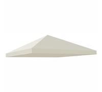 Auvent de rechange imperméable et résistant pour tonnelle de 3 x 3 m, beige, toit à 1 étage, abri d'extérieur durable pour jardin et terrasse