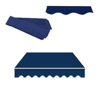 Auvent de rechange imperméable et rétractable pour balcon, 3 x 2,5 m, solution d'ombrage durable et durable, bleu