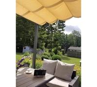 Auvent de rechange imperméable et rétractable - Voile d'ombrage coulissant ondulé et imperméable pour extérieur, terrasse, jardin, terrasse - Parfait pour la protection solaire et un abri de pluie