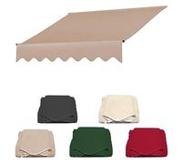 Auvent de rechange imperméable pour auvents d'extérieur rétractables et tentes de balcon, couverture supérieure pour une protection contre les intempéries et une résistance accrue aux UV