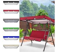Auvent de rechange imperméable pour balancelle Hollywood, couleur café, 195 x 125 x 15 cm, parfait pour l'ombre extérieure et élégante housse de terrasse de jardin