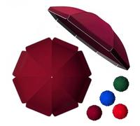 Auvent de rechange imperméable pour parasol de terrasse de 3 m, protection UV30+, tissu rond pour plage, piscine, café, 2,2 m, bleu