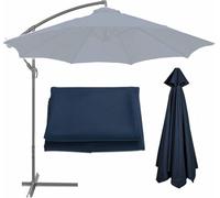 Auvent de rechange imperméable pour parasol de terrasse, polyester résistant aux UV, convient aux parapluies carrés autoportants 6/8 nervures, housse d'ombrage lavable pour extérieur, dessus de