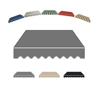 Auvent de rechange imperméable pour terrasse, parasol d'extérieur, gris, 6 x 3 m, tissu d'auvent pour balcon et jardin