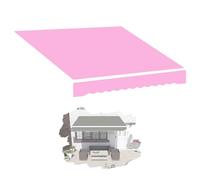 Auvent de rechange manuel rétractable pour jardin, 4,9 x 4 m, rose, compatible avec les cadres de 2 m, 3 m, 3,7 m, 4 m, 4,9 m