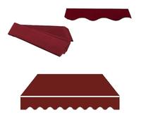 Auvent de rechange pour auvent de terrasse de 3 x 2,5 m, tissu imperméable pour auvent de balcon rétractable, rouge (8 x 3 m)