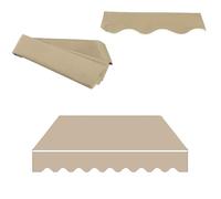 Auvent de rechange pour auvent de terrasse de 3 x 2,5 m, toile imperméable et durable pour auvent de balcon rétractable - tissu durable (camel, 4 x 2 m)