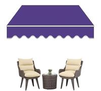 Auvent de rechange pour auvent de terrasse en tissu polyester imperméable, facile à installer, résistant aux UV, couleur violet, 3,5 x 1,5 m.