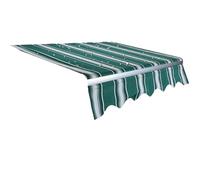 Auvent de rechange pour auvent rétractable - Utilisation en extérieur - Plusieurs tailles : 4,9 x 3,7 m - 3,7 x 3 m - 3 x 2,4 m - 2,4 x 1,5 m - 2 x 1,5 m - Tissu vert (3,5 x 1,5 m)