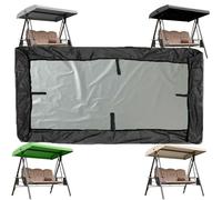 Auvent de rechange pour balancelle de jardin Hollywood 3 places, 190 à 210 cm, pare-soleil d'extérieur (noir, 213 x 122 cm)