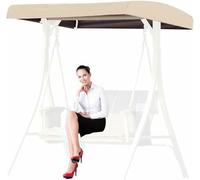 Auvent de rechange pour balancelle d'extérieur, housse imperméable avec poches renforcées pour utilisation dans le jardin