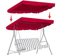 Auvent de rechange pour balancelle Hollywood, housse imperméable pour balancelle 2/3 places, auvent de jardin ou de terrasse, mobilier d'extérieur, rouge et résistant aux UV, parfait pour cour.