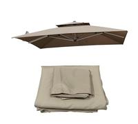 Auvent De Rechange pour Déporté Parasol De Terrasse Carré Toile De Rechange pour Parasol Tissu De Rechange pour Parasol De Table D'extérieur(Kaki,250x250cm)