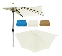 Auvent De Rechange Pour Extérieur Balcon Terrasse Toile De Rechange Pour Demi-Parasol Ø 270 Cm 5 Baleines, Imperméable Pare-Soleil Anti-UV 50+, Housse De Rechange Pour Parasol De Jardin(Beige)