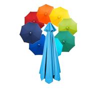 Auvent De Rechange Pour extérieur Toile de rechange pour parasol de jardin Housse de rechange pour parasol d'extérieur Tissu de rechange - 8 baleines - Imperméable - Anti-UV - Polyester résistant(Colo
