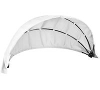 Auvent de rechange pour lit de jour d'extérieur en osier, housse supérieure compatible avec lit de jour rond de terrasse (résistant à l'eau et au soleil) - Blanc