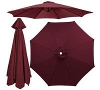 Auvent de rechange pour parasol 200/270/300 cm - Housse de parasol pour parasol de jardin et de table à 6 ou 8 baleines - Auvent de rechange pour solutions de terrasse extérieure