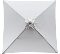 Auvent De Rechange pour Parasol 2x2M, 4 Baleines Toile De Remplacement pour Parasol Extérieur, Couverture Supérieure pour Parasol De Plage Et De Jardin-White