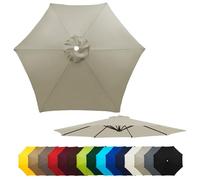 Auvent de rechange pour parasol 3/2/2.7 m,Toile de remplacement pour parasol,Couvercle de remplacement 6 baleines,Housse de Rechange pour jardin,patio ( Couleur : Gris clair , Taille : 6 baleines/300c