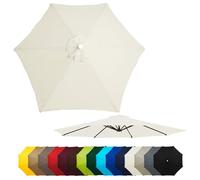 Auvent de rechange pour parasol 3/2/2.7 m,Toile de remplacement pour parasol,Couvercle de remplacement 6 baleines,Housse de Rechange pour jardin,patio ( Couleur : Blanca , Taille : 6 baleines/2.7m )
